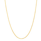 14K Yellow Gold Solid Twist Criss Cross Chain, 18in.