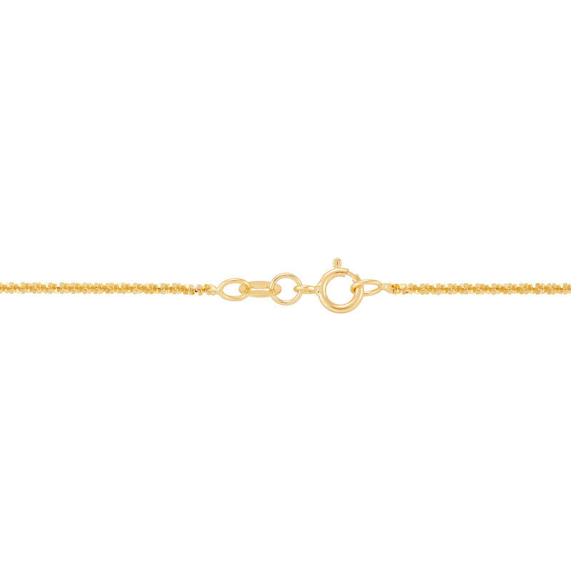 14K Yellow Gold Solid Twist Criss Cross Chain, 18in.