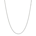 14K White Gold Solid Twist Criss Cross Chain, 18in.