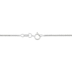 14K White Gold Solid Twist Criss Cross Chain, 18in.