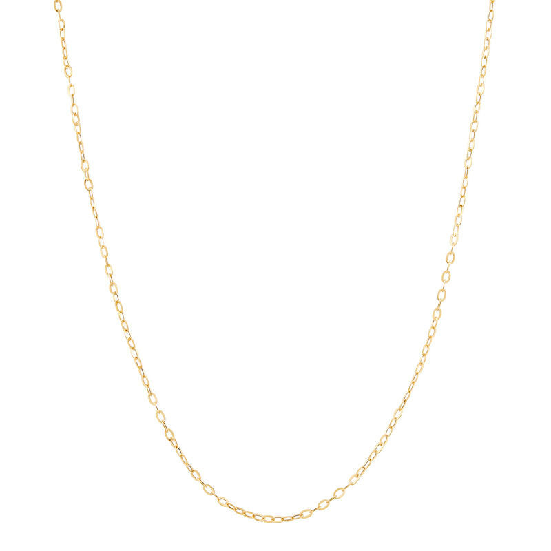 14K Yellow Gold Flat Rolo Chain, 18in.