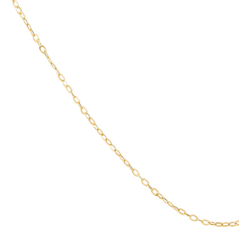 14K Yellow Gold Flat Rolo Chain, 18in.