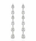 14K White Gold Diamond Drop Earrings
