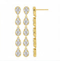 18K Gold Diamond Drop Earrings