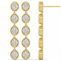 18K Gold Multi-Shape Diamond Drop Earrings