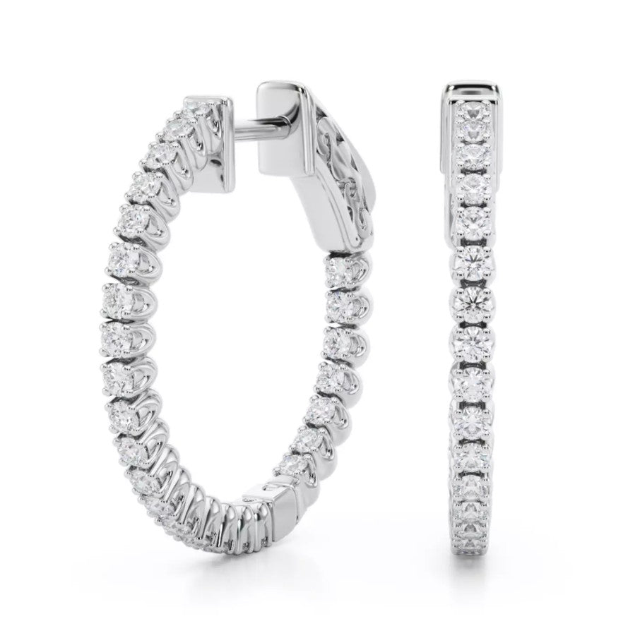 Diamond Hoop Earring