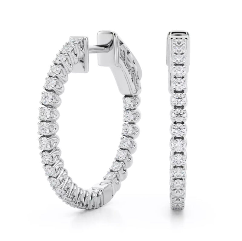 Diamond Hoop Earring