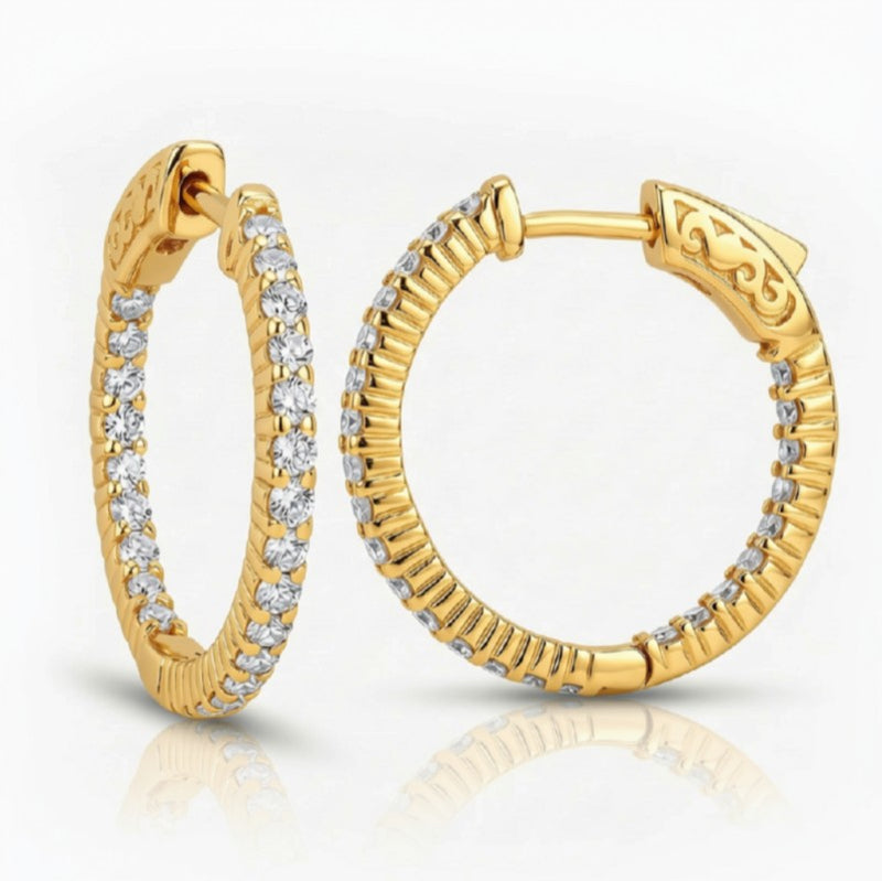 Diamond Hoop Earring