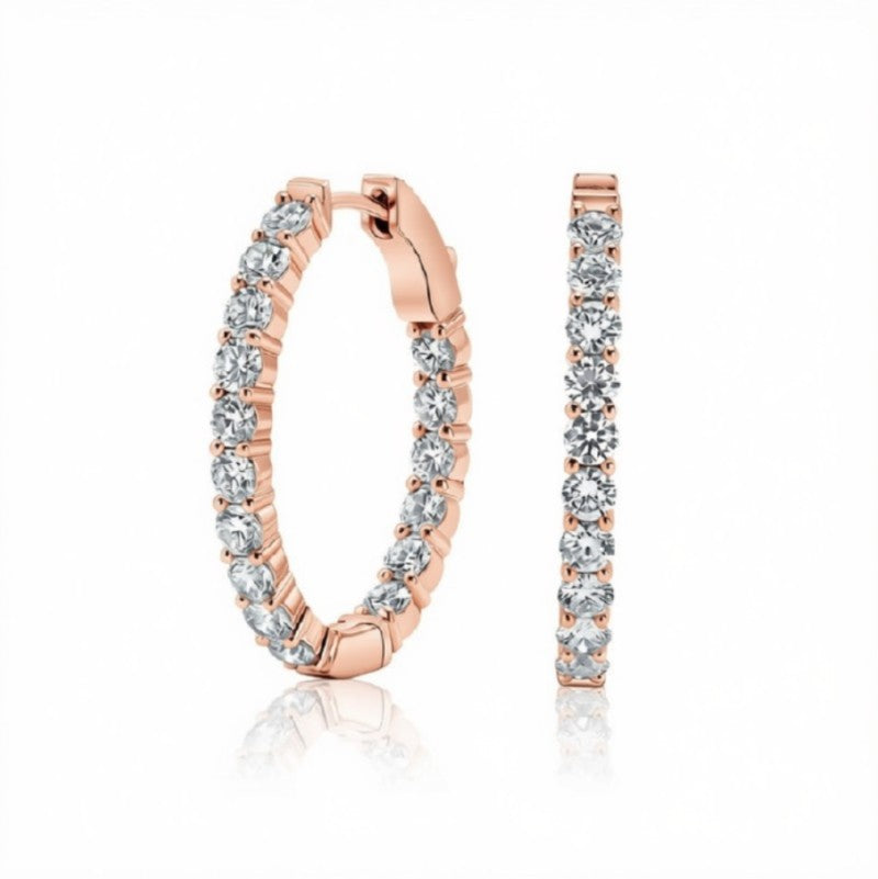 Diamond Hoop Earring