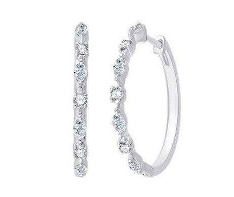 Diamond Hoop Earring