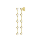 14K Yellow Gold Lab Grown Diamond Dangle Earrings