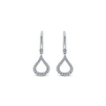 Lady's White 14 Karat Dangle Earrings With 0.31Tw Round Diamonds
