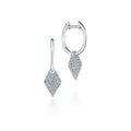14K White Gold Diamond Drop Earrings