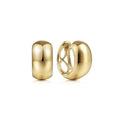 14K Yellow Gold Polished Huggie Earrings