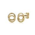 14K Gold Rope Studs Earrings