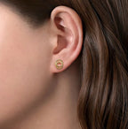 14K Gold Rope Studs Earrings