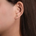 14K Gold Heart Stud Earrings