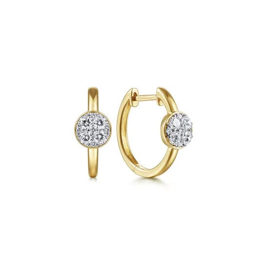 14K Yellow Gold Double Huggie Earrings