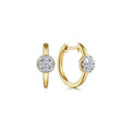 14K Yellow Gold Double Huggie Earrings
