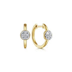 14K Yellow Gold Double Huggie Earrings