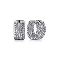 Sterling Silver Twisted Bujukan Huggie Earrings