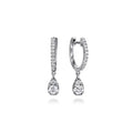 14K White Gold Diamond Drop Earrings
