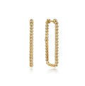 14K Yellow Gold Beaded Earrings