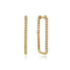 14K Yellow Gold Beaded Earrings