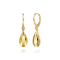 14K Gold Bujukan Drop Earrings With Lever Backs