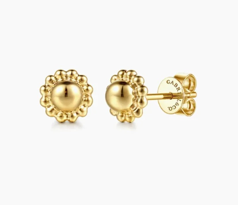 14K Gold Bujukan Collection Flower Studs