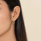 14K Gold Polished Bujukan Oval Drop Earrings