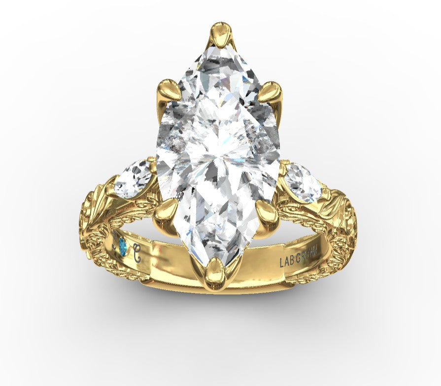 LABGROWN Diamond Semi-Mount Ring