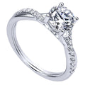 14K White Gold Diamond Semi-Mount Ring