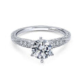 14K White Gold Diamond Semi-Mount Ring