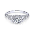 14K White Gold Diamond Semi-Mount Ring
