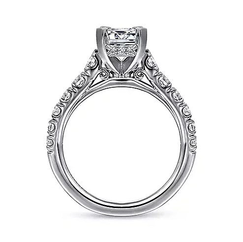 14K White Gold Traditional Diamond Semi-Mount Ring