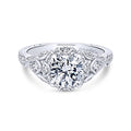 14K White Gold Diamond Semi-Mount Ring