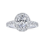 14K White Gold Oval Lab Grown Diamond Engagement Ring