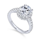 14K White Gold Oval Lab Grown Diamond Engagement Ring