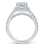 14K White Gold Oval Lab Grown Diamond Engagement Ring