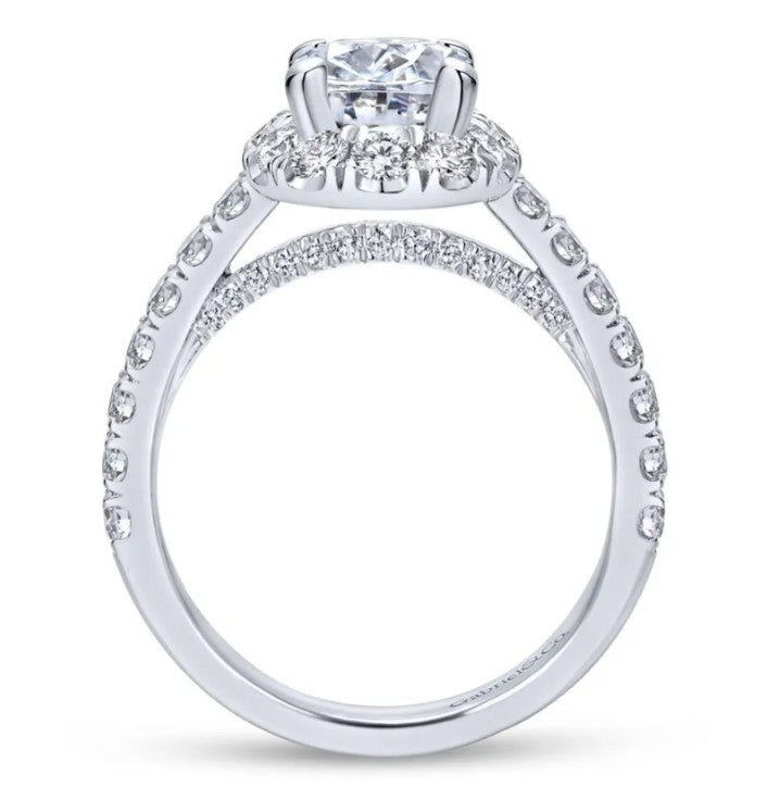 14K White Gold Oval Lab Grown Diamond Engagement Ring