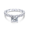 14K White Gold Diamond Semi-Mount Ring