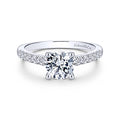 14K White Gold Diamond Semi-Mount Ring