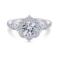 14K White Gold Diamond Semi-Mount Ring
