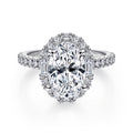 14K White Gold Halo Diamond Semi-Mount