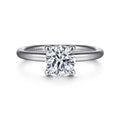 14K White Gold Solitaire Semi-Mount Ring