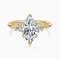 14K Yellow Gold Marquise Diamond Semi-Mount Ring