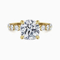 14K Yellow Gold Shared- Prong Diamond Semi-Mount Ring