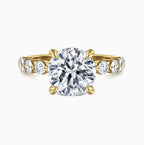 14K Yellow Gold Shared- Prong Diamond Semi-Mount Ring
