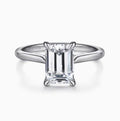 14K White Gold Cathedral Solitaire Mounting
